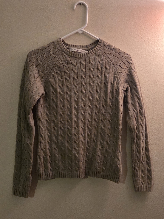 Tommy Hilfiger Sweaters - Tommy Hilfiger Women's Cable Knit Crewneck Sweater - Beige